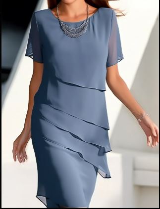 Laura | Elegant short-sleeved dress