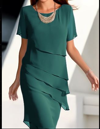 Laura | Elegant short-sleeved dress